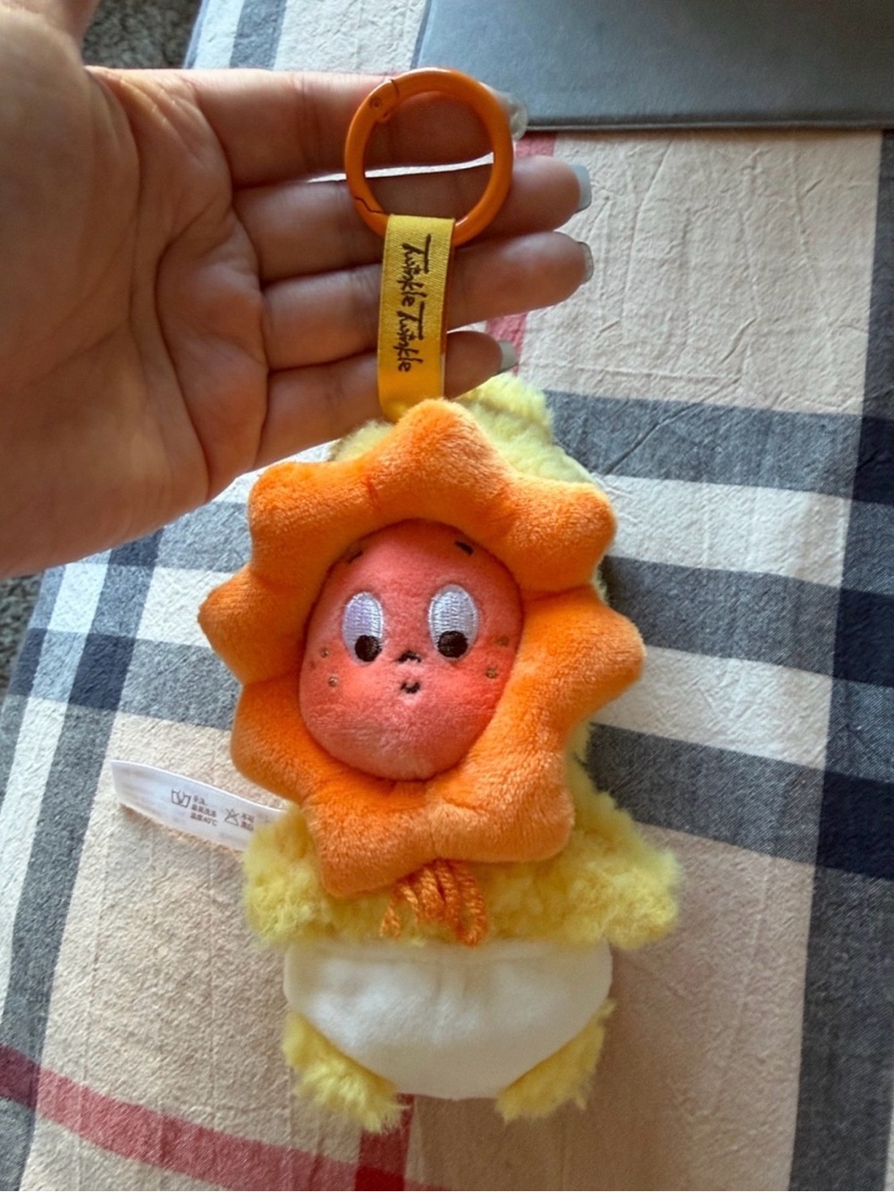 Trudi Sunflower Plush Clip Keychain - Orange & Yellow